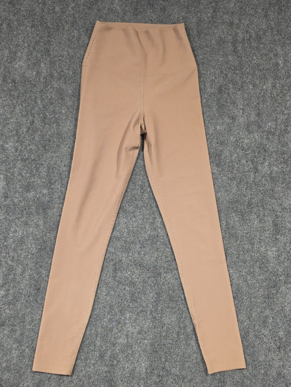 Beach Riot Alya Ribbed High-Waist Leggings — Light Tan